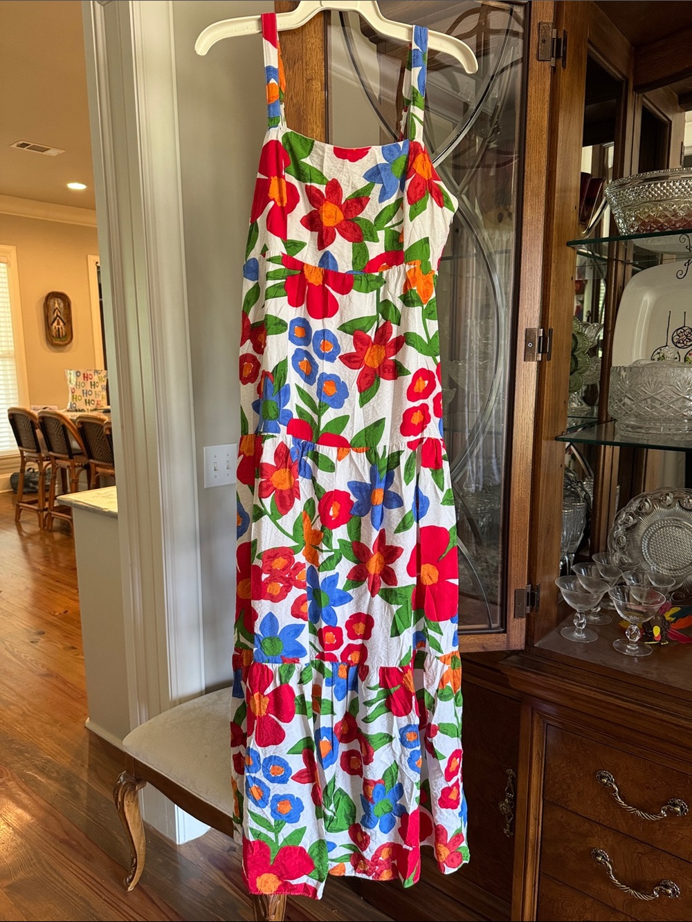 Bright Floral Maxi Sundress - Multicolor